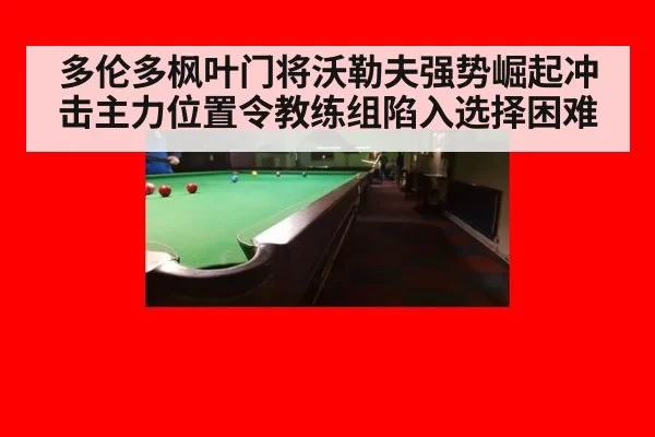 多伦多枫叶门将沃勒夫强势崛起冲击主力位置令教练组陷入选择困难